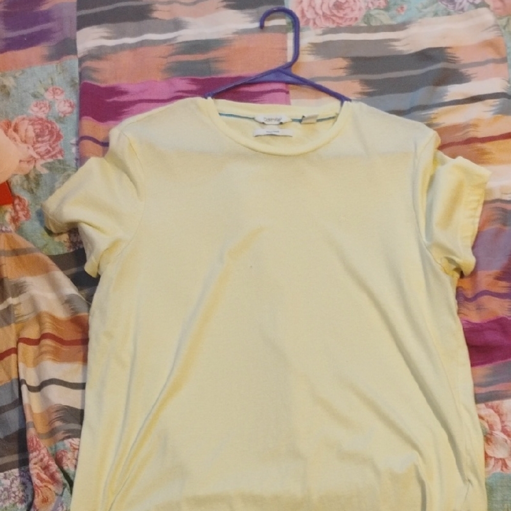 Calvin Klein Light Yellow Short Sleeve Tee